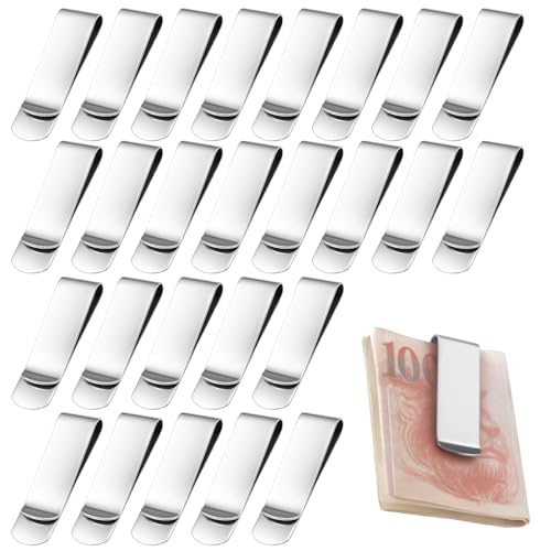 Geldklammer, 26 Stück Geldclips für Geldscheine, Stabile Geldklammern für Herren, Praktische Geldscheinklammern zur Aufbewahrung von Banknoten, Ideal für Reisen und Alltag