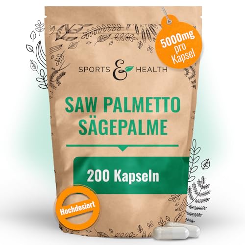 200 Saw Palmetto Kapseln hochdosiert – Sägepalmenextrakt Kapseln 10:1 Extrakt – Reines pflanzliches Ergänzungsmittel, Sägepalme - Sägepalme Komplex