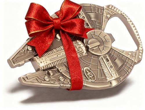 Han Solo's Millennium Falke Flaschenöffner - Raumschiff-Optik, Edelstahl, 60 x 48 mm, lustiges Geschenk für Jedi Science Fiction Fans