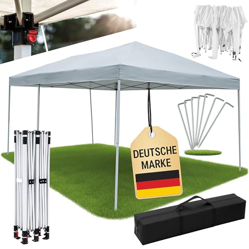Ondis24 Faltpavillon 3x6m Pop Up Pavillon faltbar, Partyzelt höhenverstellbar, UV-beständig, UV 50+, Creme Weiß für Festival, Garten & Camping