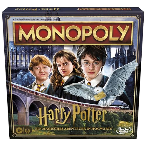 Monopoly Harry Potter, das Klassische Brettspiel in magischer Ausgabe, für Kinder ab 8 Jahren geeignet, originelles für angehende Magier und Hexen