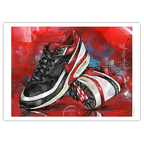 Nike Air Max Classic BW Varsity Red Kunstdruck 02 (50x70cm) *ungerahmt