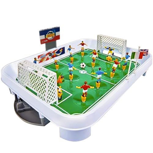 KRUZZEL Tischfußball Spielset XXL Fußballspiel Große Fußballspielzeug 22 Fußballspieler Scoreboard & Zubehör (Fahnen/Sticker) Kinder 21801