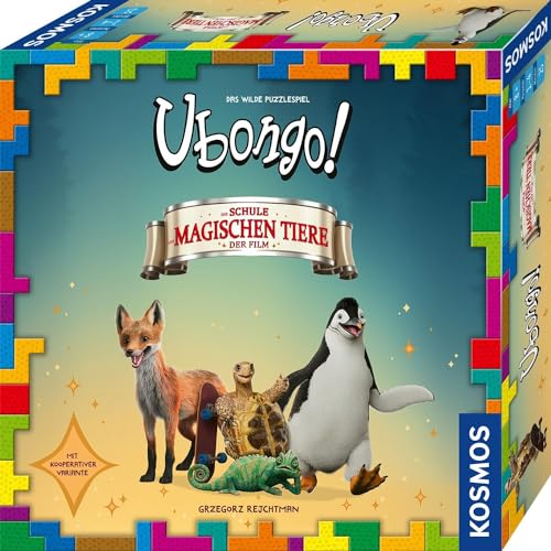 KOSMOS 684501 Ubongo! Die Schule der magischen Tiere, actionreiches Spiel ab 8 Jahre zum Film, Brettspiel für 1-4 Personen, Gesellschaftsspiel