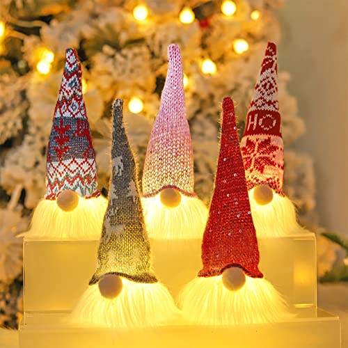 Wichtel Figuren Weihnachten Deko, Leuchtende Weihnachts Wichtel Klein, Weihnachtsdeko Mit Beleuchtet Led, Schweden Weihnachtsbaum Dekoration Geschenke Kinder Amerikanisch
