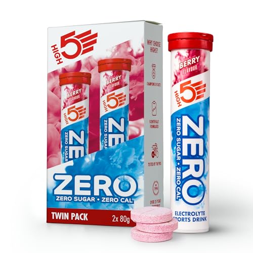 HIGH5 ZERO Elektrolyte Ohne Zucker - Hydration Helper, Für Mehr Leistung und Wohlbefinden - Potassium Calcium Magnesium Brausetabletten - Beere, 40 Elektrolyte Tabletten (2 x 20 Stück)