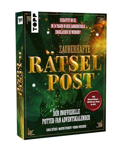 TOPP Zauberhafte Rätselpost: Der inoffizielle Potter-Fan-Adventskalender, Rätsel-Spiel über 24 Tage, Escape-Room-Spiel vor Weihnachten ab 14 Jahre für 1–5 Personen