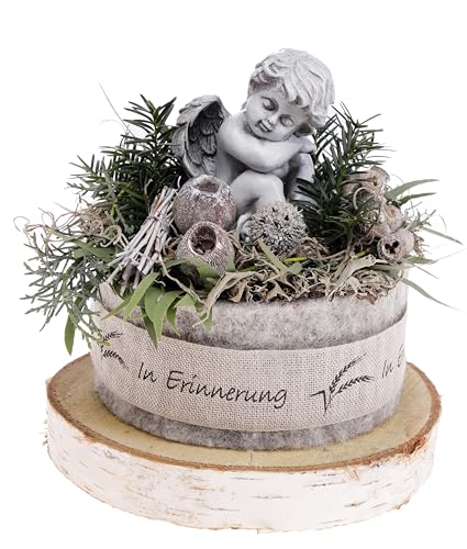 Grabgesteck für Urnengrab D20cm mit Engel CreaFlor Home