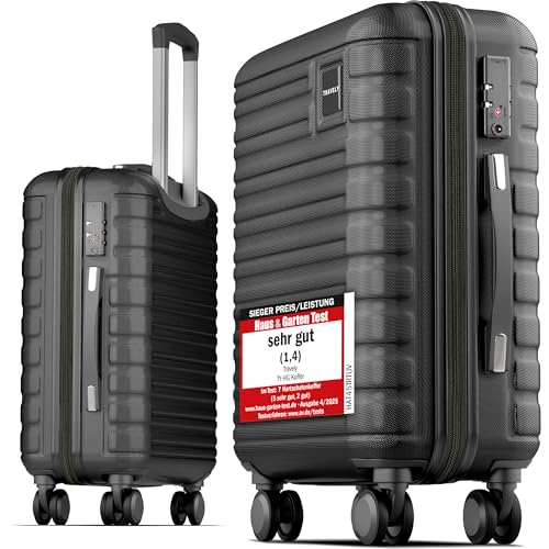 Travely Premium Handgepäck Koffer 55x40x20cm - passend für Ryanair, Lufthansa, Eurowings und co. I 36L Handgepäck Koffer mit sanften Rollen und praktischem TSA Schloss, Reisekoffer