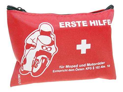 Motorrad Erste-Hilfe-Set, Erste Hilfe Kit, Verbandtasche, Verbandskissen für Roller, Moped, Quad, Klein & Kompakt, Für Unterwegs