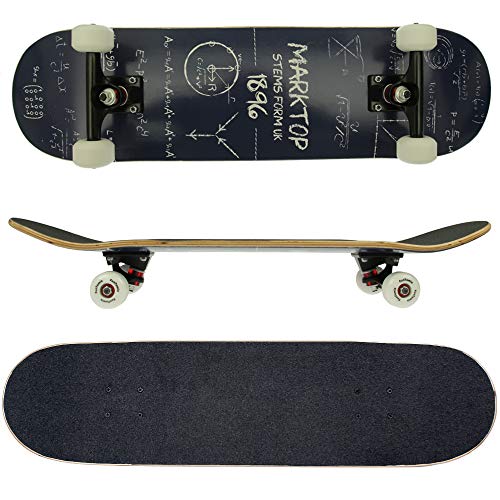 FunTomia Skateboard mit ABEC-9 Kugellager Rollenhärte 100A und 100% 7-lagigem kanadisches Ahornholz Skate Board mit Kicktail