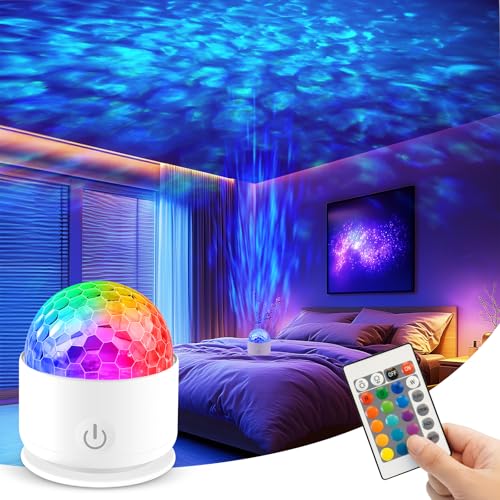 Fokky Sternenhimmel Projektor, LED Sternenhimmel Projektor Kinder, Galaxy Projector für Geschenk Party, Star Projektor Kinder mit 16 Beleuchtung-Effekten, LED Projektor Nachtlicht Kinder Zimmer Deko