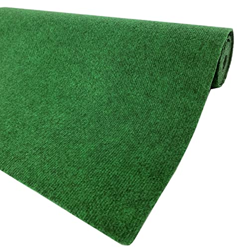 Multimat Rasenteppich mit Noppen Drainage Kunstrasen 100x200cm Antirutsch Terrasse Rasen Teppich grün Rolle für Indoor Outdoor Garten Balkon Camping Fertigrasen Kunstrasenteppich