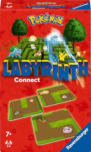 Ravensburger 22579 - Pokémon Labyrinth Connect - Mitbringspiel für 2-6 Spieler, Kinderspiel und Reisespiel ab 7 Jahren, Pokemon Geschenke - Geburtstagsgeschenke