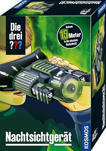 Die drei ??? Nachtsichtgerät von KOSMOS, Hochwertiges Nachtsichtgerät mit Infrarottechnik, Detektiv-Gadget, Detektiv-Spielzeug, Geschenk, Die drei Fragezeichen Spielzeug, Nachtsichtgerät Kinder,White