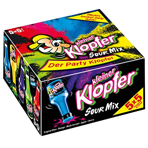 Kleiner Klopfer | Sour Mix | 25 Liköre in 5 fruchtig-sauren Geschmacksrichtungen | Marken-Spirituosen Ausgezeichnet als Top Marke 2023 | 500 ml