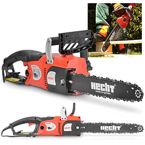 HECHT Kettensäge Elektro mit 2400 Watt Power – 45,8 cm Schwert – Soft-Start-System – Rückschlagbremse – Kette – automatische Kettenschmierung und einer Schnittgeschwindigkeit von 14 m/s