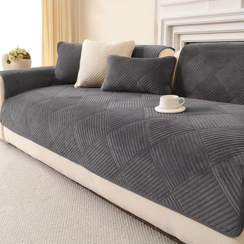 QHAIYYBF Couch Überzug Sofadecke,2025 Neu Sofaschutz 1/2/3/4 Sitzer L Sofakissen Neue Universelle rutschfeste Sofa Überwurf,Solide Strukturierte Ultra Stretch Sofa Überzug für Wohnzimmer