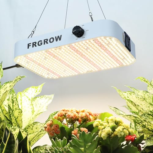 FRGROW 2025 Upgrade 200 Watt LED Pflanzenlampe Dimmbar, 20000 Lumen LED Grow Lampe Vollspektrum mit Daisy Chain Funktion, Higher Power LEDs Grow Light Perfekt für 60x60CM Growzelt Pflanzenwachstum