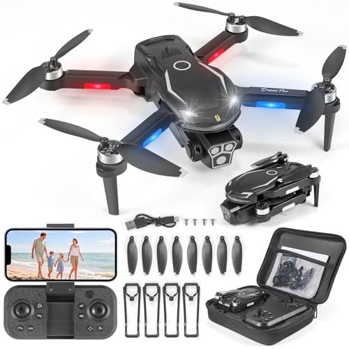 Drohne mit Kamera HD 4K,RC Faltbare FPV WiFi Live Übertragung Drohne für Kinder Anfänger,2 Akku Lange Flugzeit,Headless Modus,Flugbahnflug,Hindernisvermeidung,One Key Start/Landen,Headless Modus