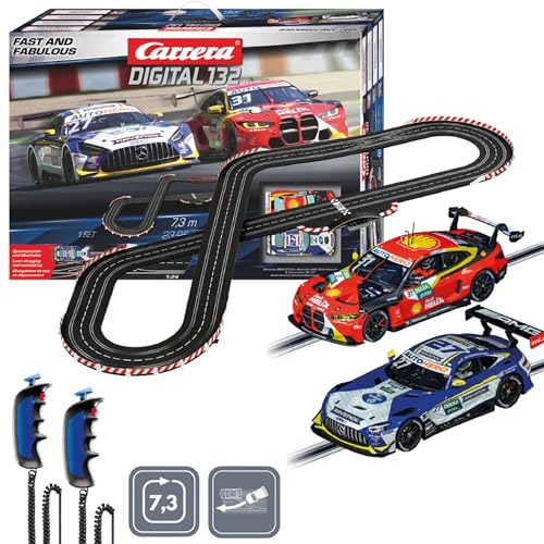 Carrera - 20030030 - DIGITAL 132 I Rennsport I Set I Enthält Mercedes AMG GT3 EVO & BMW M4 GT3 I Authentisches DI Rennvergnügen I Einfache Einrichtung & Lagerung I Maßstab 1:32