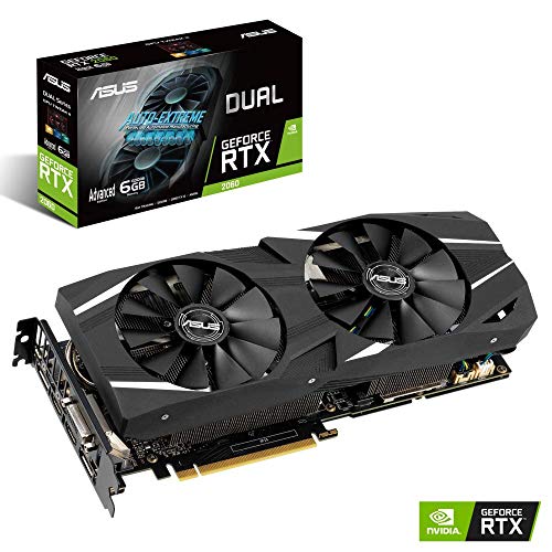 Asus Dual-RTX2060-A6G Gaming Grafikkarte (Nvidia, PCIe 3.0, 6GB DDR6 Speicher, HDMI, DisplayPort, Advanced)