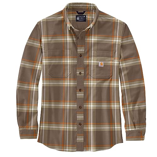 Carhartt Herren Langarmhemd Flannel L,S Plaid Shirt, Farbe:Chestnut, Größe:L