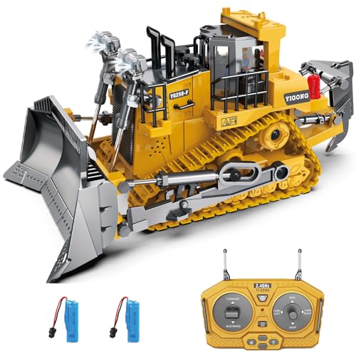 Ysityum Ferngesteuertes Bagger Spielzeug,11CH,2,4GHz Bagger RC,680° Drehung,Mit Licht und Ton,Geeignet für Jungen im Alter Von 3 bis 9 Jahren und Darüber (1045)