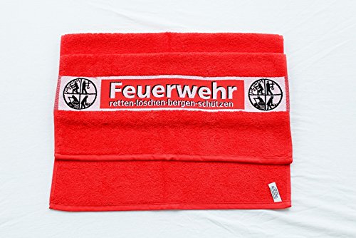 Versandhaus des Deutschen Feuerwehrverbandes GmbH Handtuch 100x50cm Feuerwehr und Signet Retten Löschen Bergen Schützen 100% Baumwolle