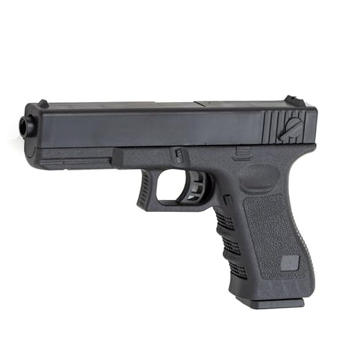 Airsoft Pistole Federdruck Waffe mit 0,5 Joule, inkl. 100 x 6 mm BB Soft-Air Kugeln, HiCap Magazin 12 Schuss Softair Gun Erbsenpistole Spring Pistol