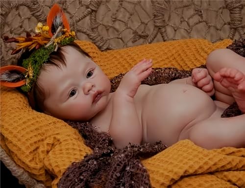 kgniess me Reborn Puppen Mädchen Reborn Baby - 20 Zoll lebensechte Babypuppe Körper aus weichem Vinyl Sieht aus wie EIN echtes Baby Wiedergeborener Mädchen