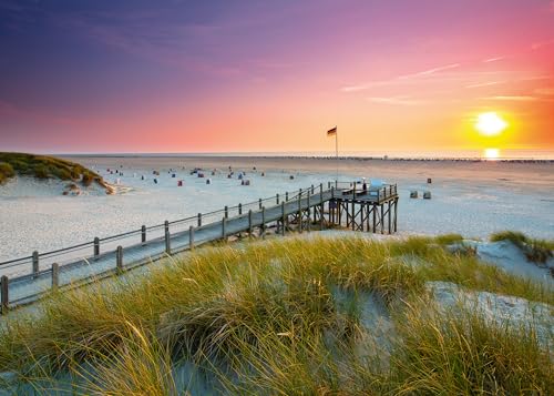 Ravensburger Puzzle 12000690 - Sonnenuntergang über Amrum - 1000 Teile Puzzle für Erwachsene und Kinder ab 14 Jahren, Puzzle mit Strand-Motiv