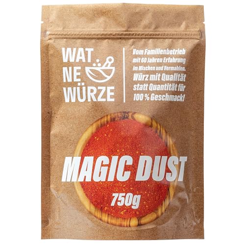 WAT NE WÜRZE Magic Dust Rub 750 g | BBQ-Rub Gewürz für Rippchen, Pulled Pork & Brisket | Grill Gewürzmischung nach amerikanischem Originalrezept im Aromaschutzbeutel