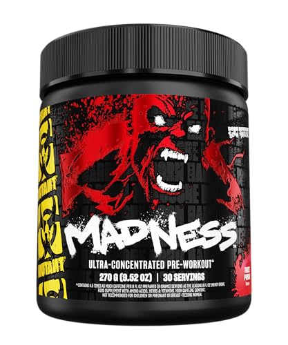 Mutant Madness - Definiert den Pre-Workout-Booster neu und bietet eine komplett neue Erfahrung!! Exklusiv für hochintensive Workouts entwickelt Fruchtpunsch (1 x 225 g)