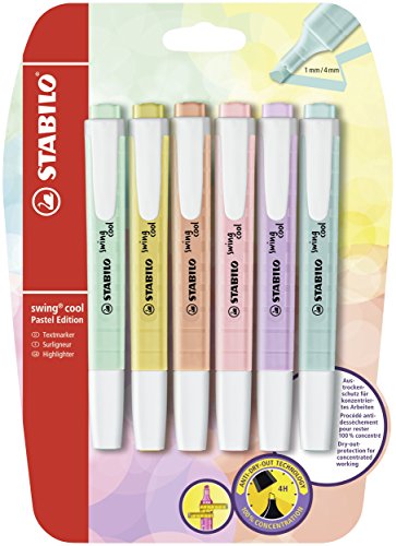 STABILO - Textmarker - swing cool Pastel - 6er Pack - 6 - Blister