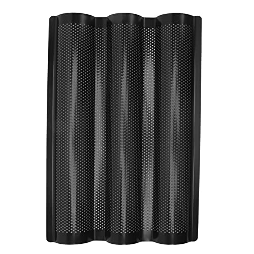 Haofy Französisches Brot-Backblech aus Edelstahl, U-Form, Perforiert, Antihaftbeschichtet – -Pfanne für die Küche zu Hause, Kleine Räume, Sogar Zum Erhitzen, Spülmaschinenfest