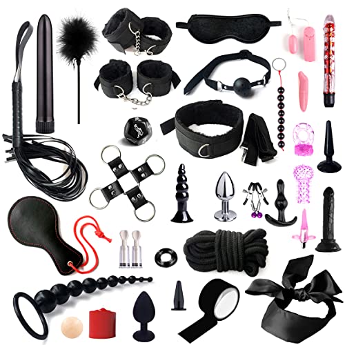BondageSet SM Sex Fesseln Erotik 35 Stücke Fetisch Leder Sexspielzeuge SM Verrückt Game Mit Handschellen Und Grober Analplug Set Perfekt Erotik Sexspielzeug Für Paare