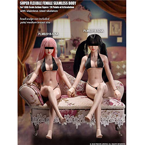 Leying Dünner Körpertyp Stahlskelett im Maßstab 1/6 Weibliches Körpermodell Bewegliche Silikonpuppe (S26A)