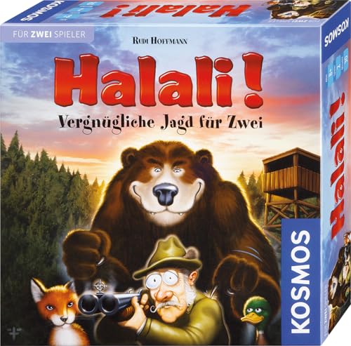 KOSMOS 691837 Halali! - Vergnügliche Jagd für Zwei, Spiel für Zwei Personen, Brettspiel für genau 2 Spieler ab 10 Jahren, Strategiespiel
