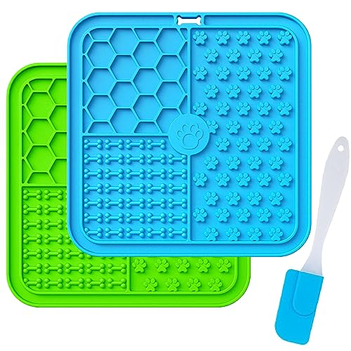 Schleckmatte Hund, Premium Leckmatte Hund mit Saugnapf für Linderung von Hundeangst, Leckmatte für Hunde für Baden, Pflegen und Training für Welpen