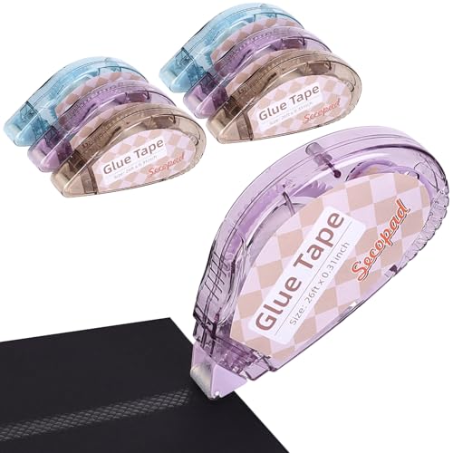 6 Stück Fotokleber Doppelseitig Selbstklebend Kleberoller, Scrapbook Zubehör Kleberoller Maus für Basteln Scrapbook, Foto, Fotoalbum, Basteln, Klebemaus Kit, 8 mm x 8 m