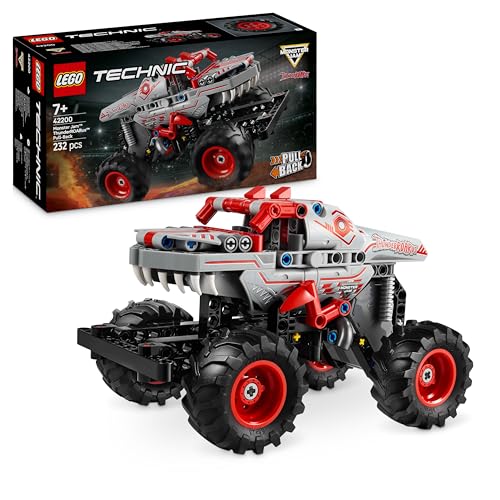 LEGO Technic Monster Jam ThunderROARus, Spielzeug-Monstertruck mit Rückziehfunktion, Bauspielzeug für Kinder, Geschenk für Jungen und Mädchen ab 7 Jahren 42200