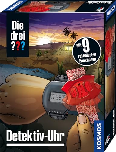 Die drei ??? Detektiv-Uhr von KOSMOS 632298, Detektivspielzeug, Detektiv Ausrüstung, Detektiv Set, Mitbringsel Kindergeburtstag, Geschenk für Kinder ab 8-12 Jahre