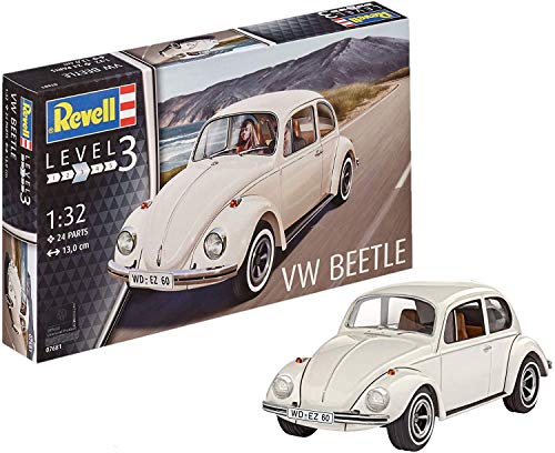 Revell Modellbausatz Auto 1:32 - Volkswagen VW Käfer 1968 (VW Beetle) im Maßstab 1:32, Level 3, originalgetreue Nachbildung mit vielen Details, 07681