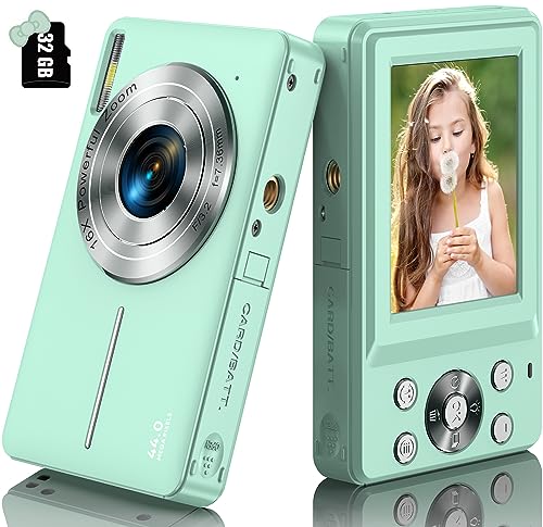 Digitalkamera mit 32G Micro SD-Karte, 1080P Kinderkamera 44MP HD Fotokamera Kompaktkamera mit 2,4