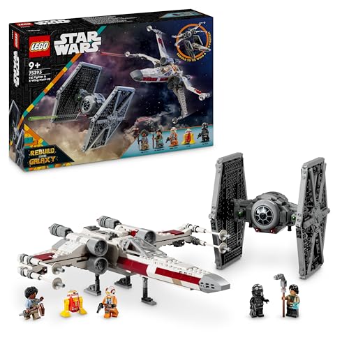 LEGO Star Wars 75393 Mashup aus TIE Fighter & X-Wing– Spielzeug mit 2 Raumschiffen, 4 Minifiguren und Droidenfigur, kreatives Geschenk für Jungs ab 9 Jahren und Fans