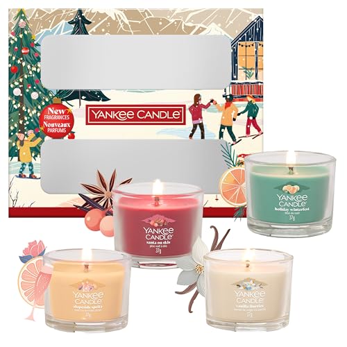 Yankee Candle Weihnachtsduftkerzen Geschenkset | 4 Gefüllte Mini-Votivkerzen | Après Ski Kollektion | Perfekte Weihnachtsgeschenke für Frauen