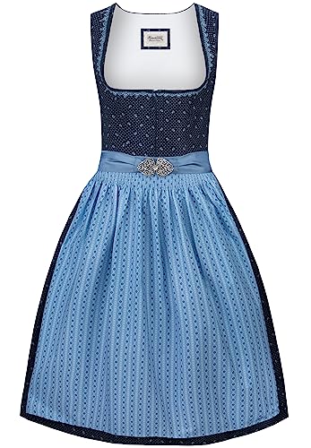 Stockerpoint Damen Dunja Midi Dirndl, blau, 40