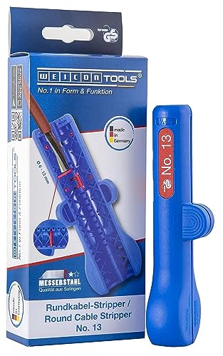 WEICON TOOLS Rundkabel-Stripper No. 13; Entmanteler für Rund- und Feuchtraumkabel von 6-13 mm Ø; Abmantelungswerkzeug