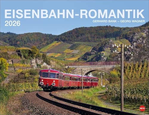 Eisenbahn-Romantik Posterkalender 2026: Besonderer Wandkalender mit 12 traumhaften Fotos von seltenen Zügen und romantischen Landschaften. Foto-Kalender 2026. 44 x 34 cm.